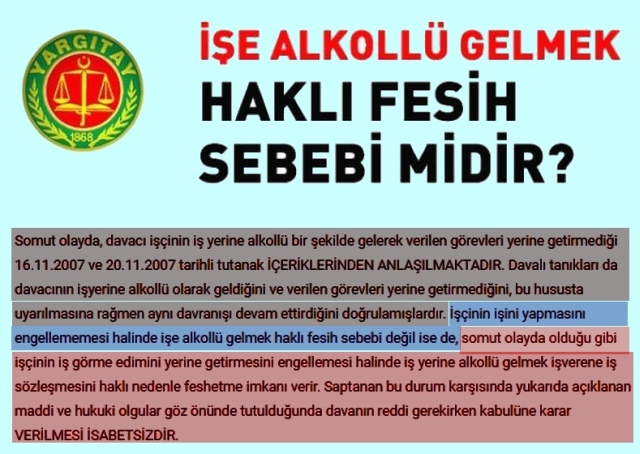 İŞYERİME ALKOLLÜ GELMEK