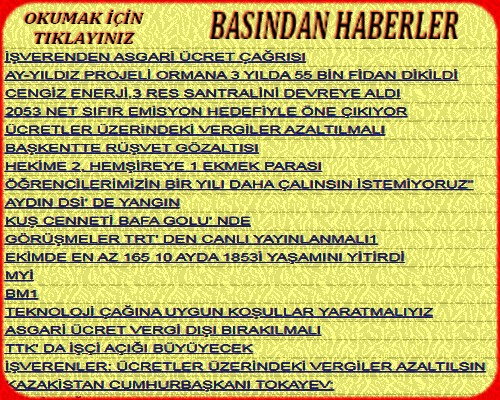 16 KASIM 2021 BASINDAN HABERLER