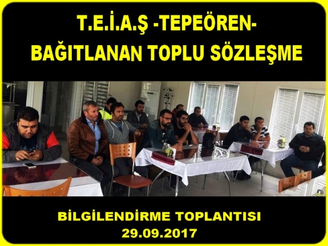 TEİAŞ TEPEÖREN TİS BİLGİLENDİRME