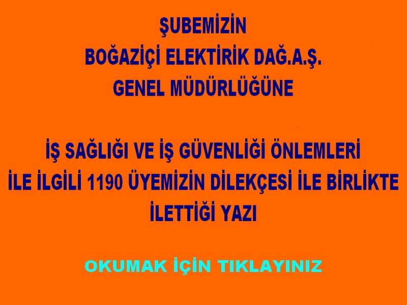 İSG İLE İLGİLİ YAZI