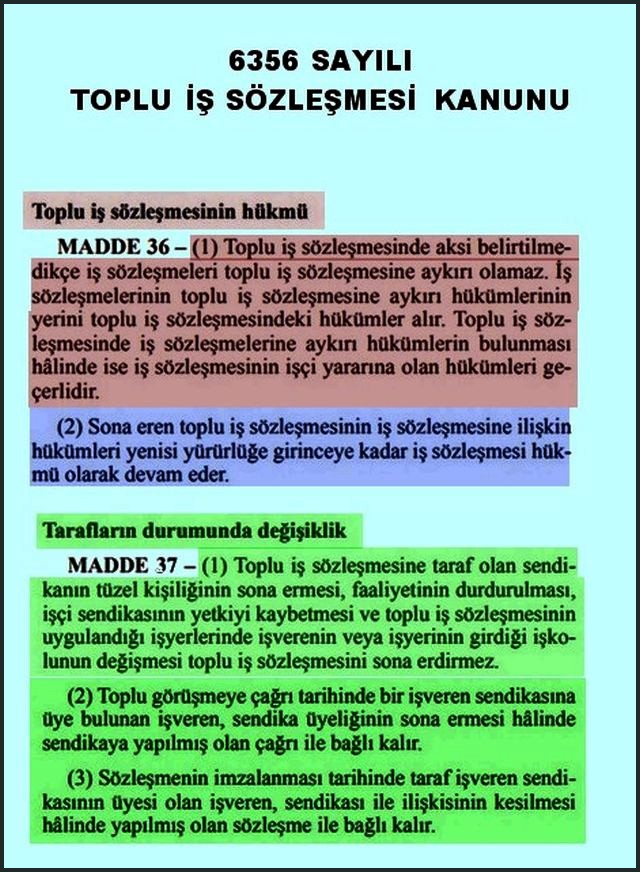 TOPLU İŞ SÖZLEŞMESİNİN HÜKMÜ